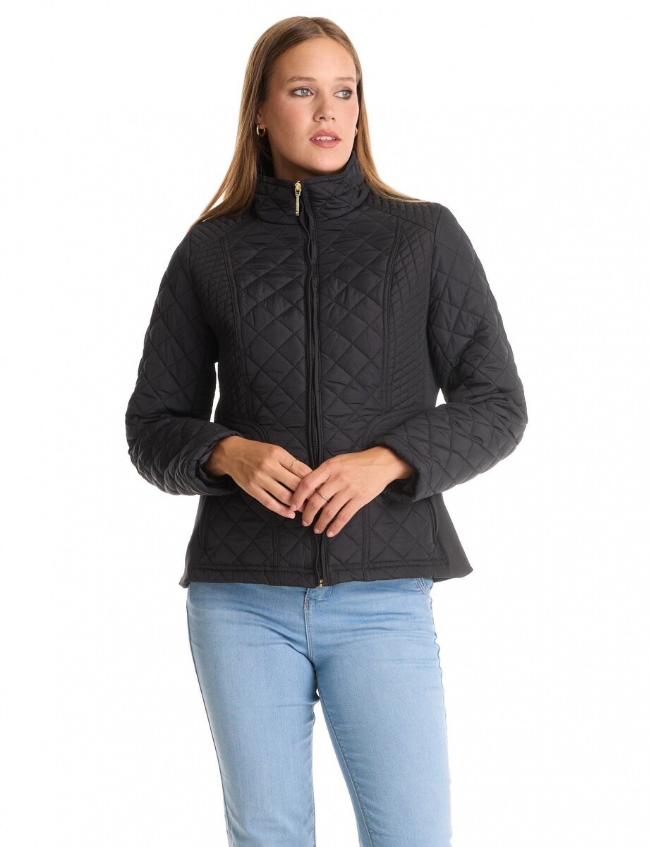 Campera Capitoneada Entallada - Negro 