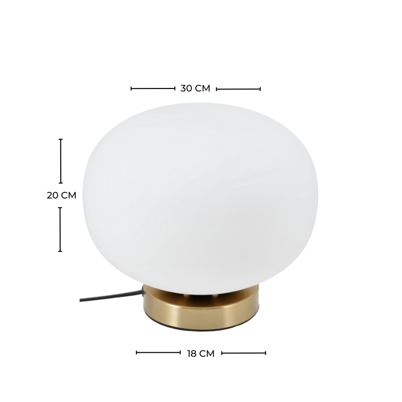 ARTEFACTO DECORATIVO DE<br /> ARTEFACTO DECORATIVO DE MESA NORWOOD - GOLD<br /> MESA NORWOOD - GOLD Lámpara de Mesa Norwood Dorada para Interior