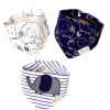 Set baberos bandana x3 elefante azul