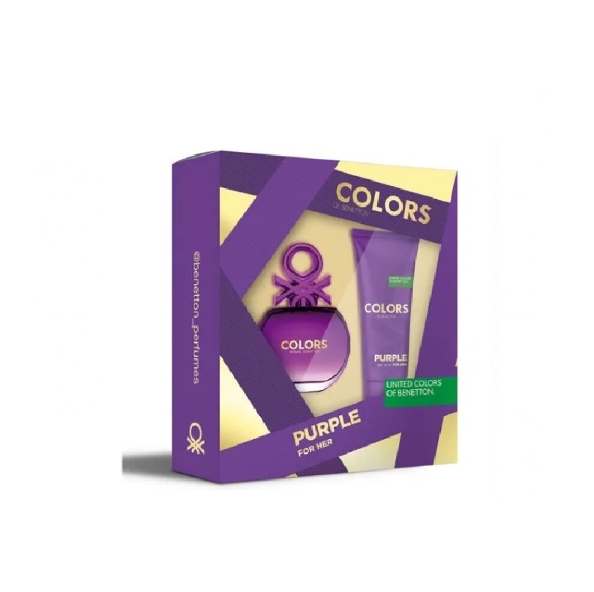 Perfume Benetton Colors Purple For Her 50ML + Body Lotion - 001 