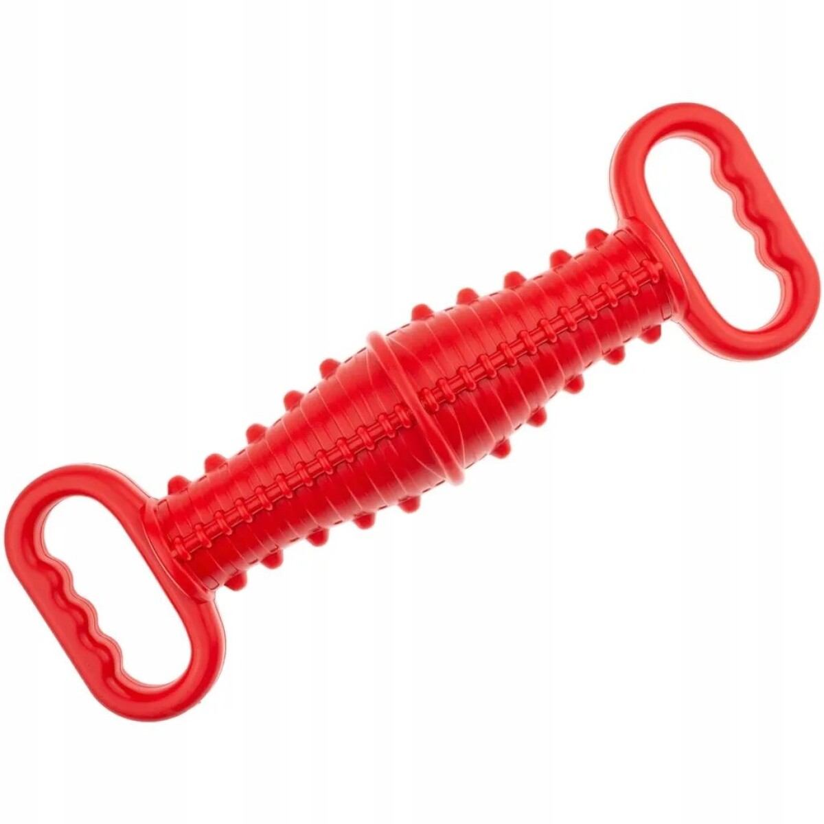 Juguete Largo Perro Doble Agarre Chifle Mordible Resistente - Color Variante Rojo 