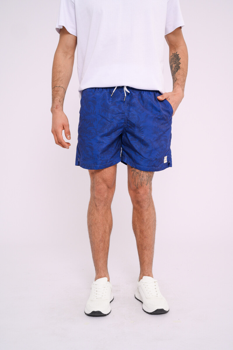 Short de baño estampado - Azul 