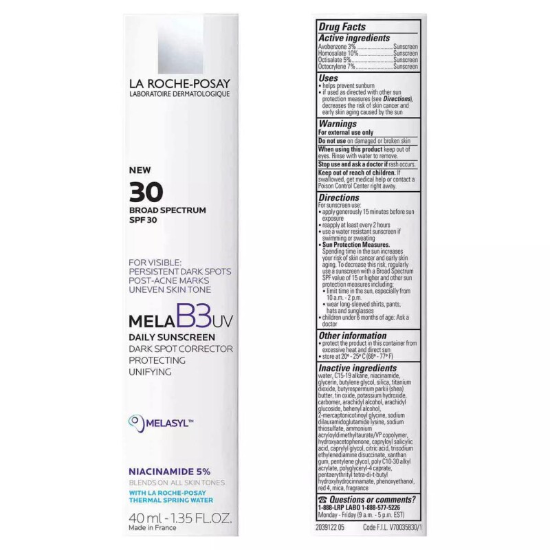 Crema Reparadora La Roche-Posay Antimanchas Mela B3 FPS30 Crema Reparadora La Roche-Posay Antimanchas Mela B3 FPS30