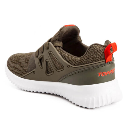 Calzado Topper Deportivo Championes Running P/niños Verde-Naranja