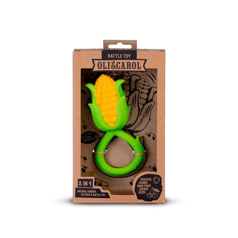 Sonajero Corn Rattle Toy Oli & Carol Sonajero Corn Rattle Toy Oli & Carol