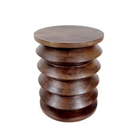 MESA LATERAL MADERA-DE-MANGO MARRON TULUM WALNUT