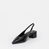 Stiletto Marga En Cuero Liso Negro