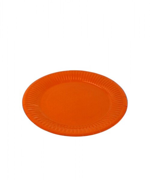 Plato 18 cm. diametro paquete x 10 NARANJA