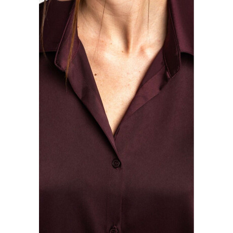 Camisa Saten Bordeaux