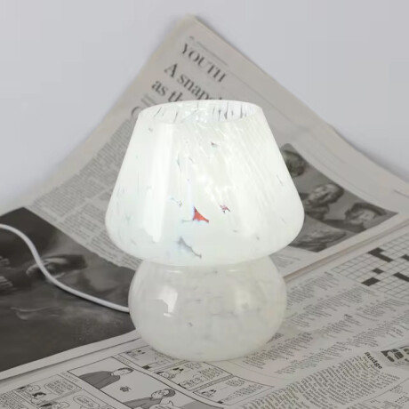 Lámpara luz veladora con pintitas Blanco