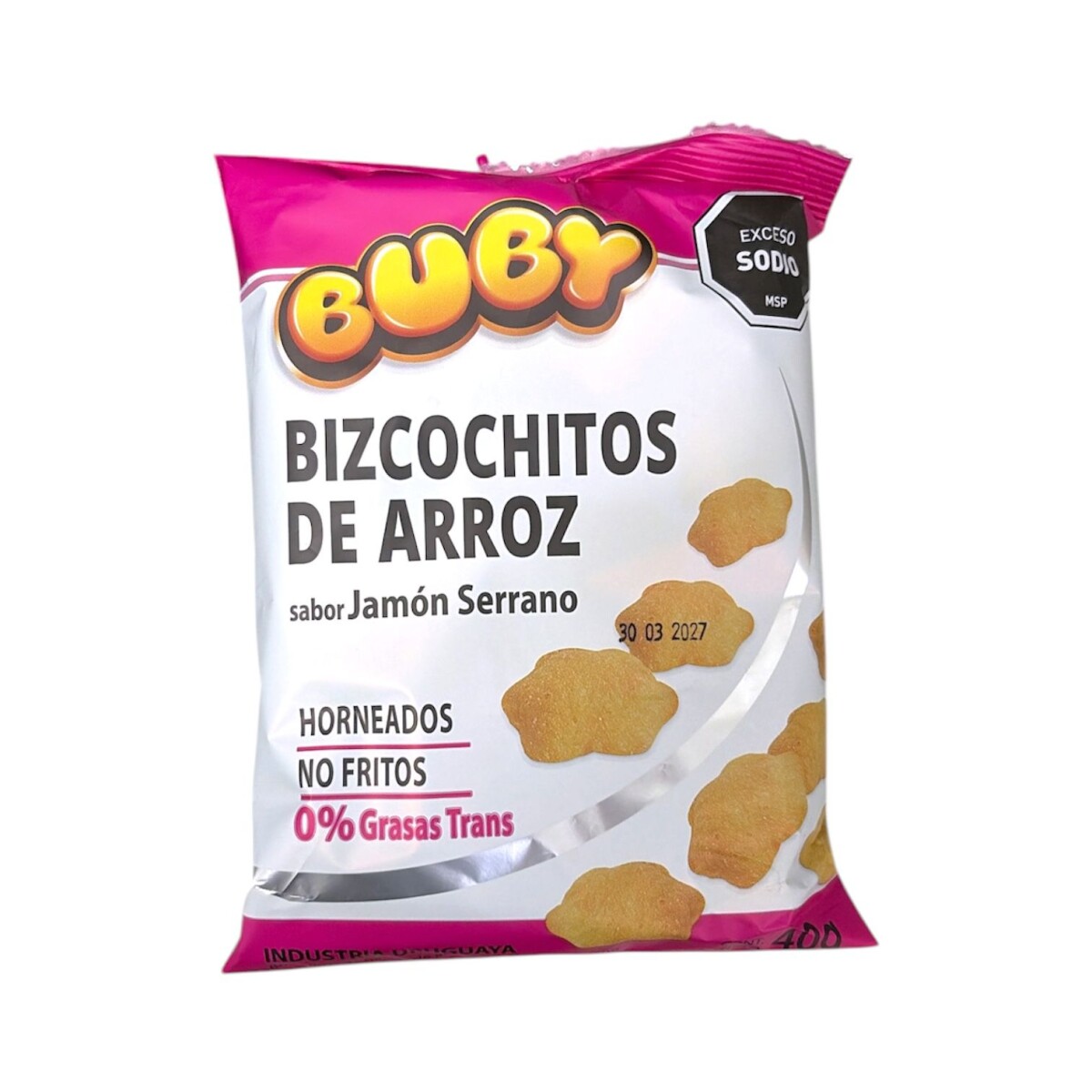 Bizcochitos de Arroz Salados - Jamon Serrano 