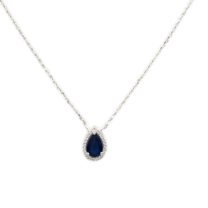 Conjunto colgante Lágrima- Plata 925 - Zafiro - CJ3140 Conpiedra