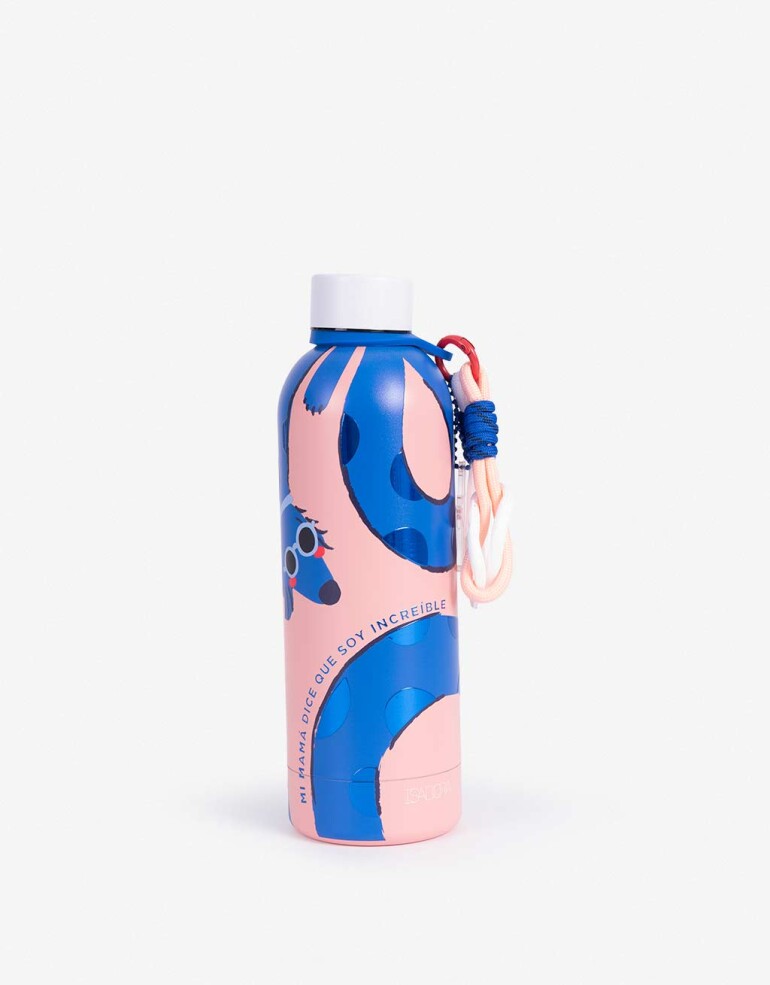 Artículos cocina Botella Térmica Estampada Con Strap Y Charms Pop! - Combinacion Tricolor