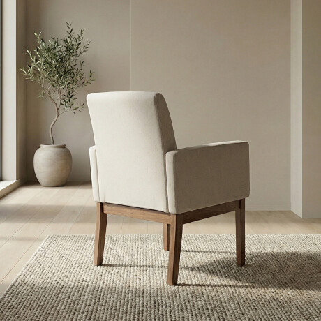 Butaca Claudia - Tela Rústica 290-G2 (Beige)