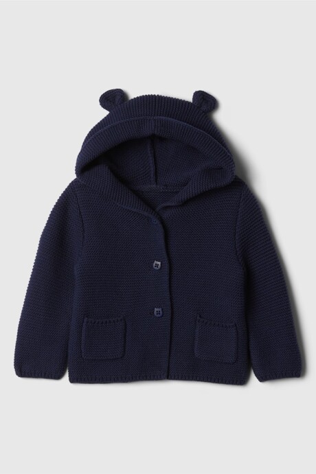 Saco Con Botones Y Capucha Bebé Navy Uniform