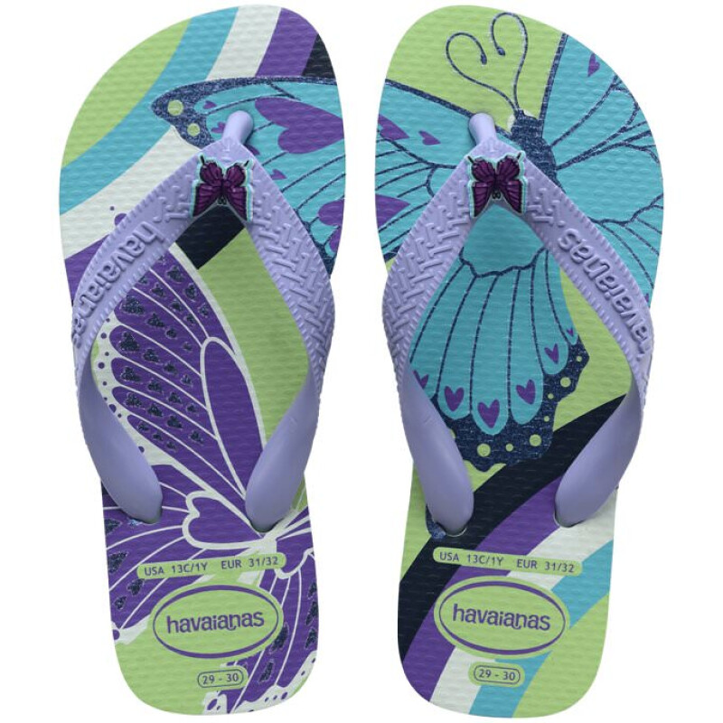 Sandalia de Niños Havaianas Kids Fantasy Amarillo Limón - Lila