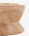 Vela Maelia de madera con acabado natural Ø 20 cm