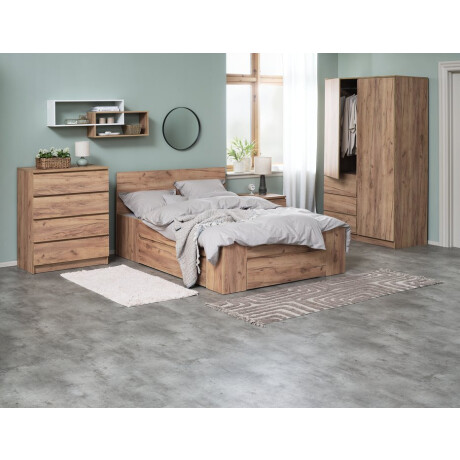 Estructura Cama Limfjorden 180X200 3 Cajones Roble