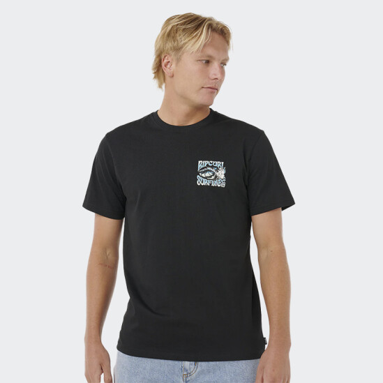 Remera Rip Curl Men Hazed & Tubed Negro