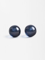 Pendientes De Esferas De Resina azul