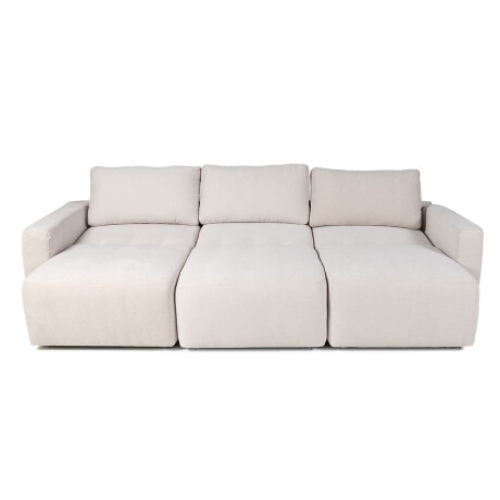 Sofá Cama Empeiro (Retráctil) - Tela Microfibra FX4-10 (Beige)