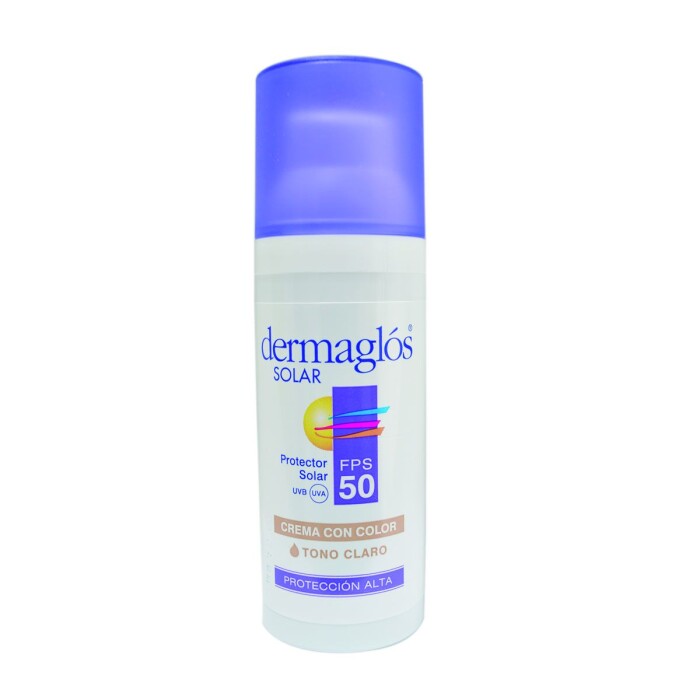 DERMAGLOS SOLAR CUID FAC FPS50 TONO CLAR única