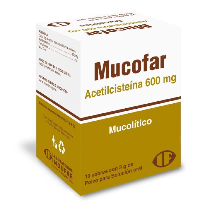 MUCOFAR ACETILCISTEINA CJ X 10 SOBRES única
