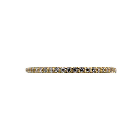 Anillo de oro 10 ktes y circonias, MEDIO SIN FIN. Anillo de oro 10 ktes y circonias, MEDIO SIN FIN.