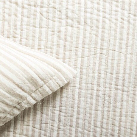 SET CUBRECAMA 1 PLAZA ALGODON COTTON STRIPE