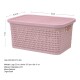 Caja simil ratán 2,5 Lts ROSADO