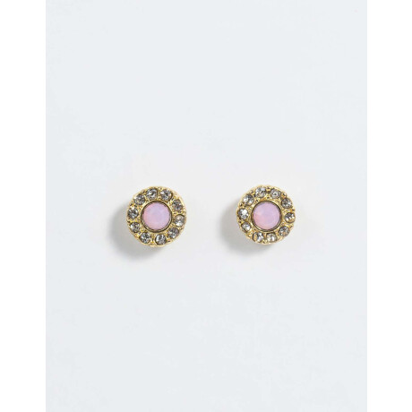 Aros Circulares Strass Dorado