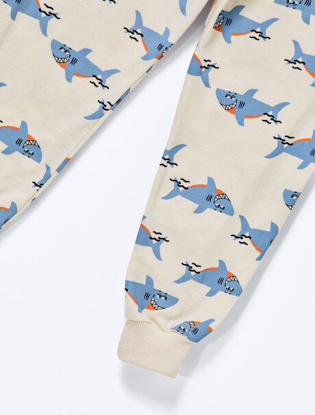 PIJAMA INFANTIL CON ESTAMPA CELESTE