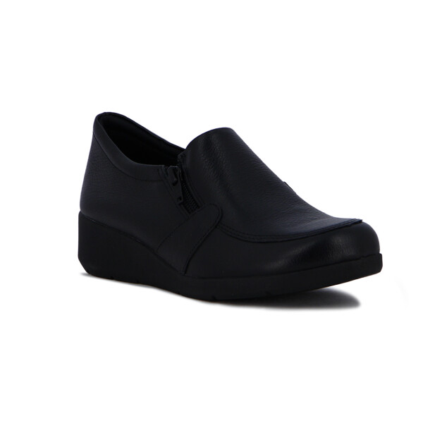 Zapato Mujer Comfortflex Con Cierre Negro