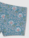 Traje De Baño Estampado Flores Azul Pato