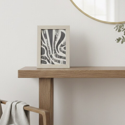 Portarretrato Fotográfico de Marco Madera 13 x 8 cm BLANCO