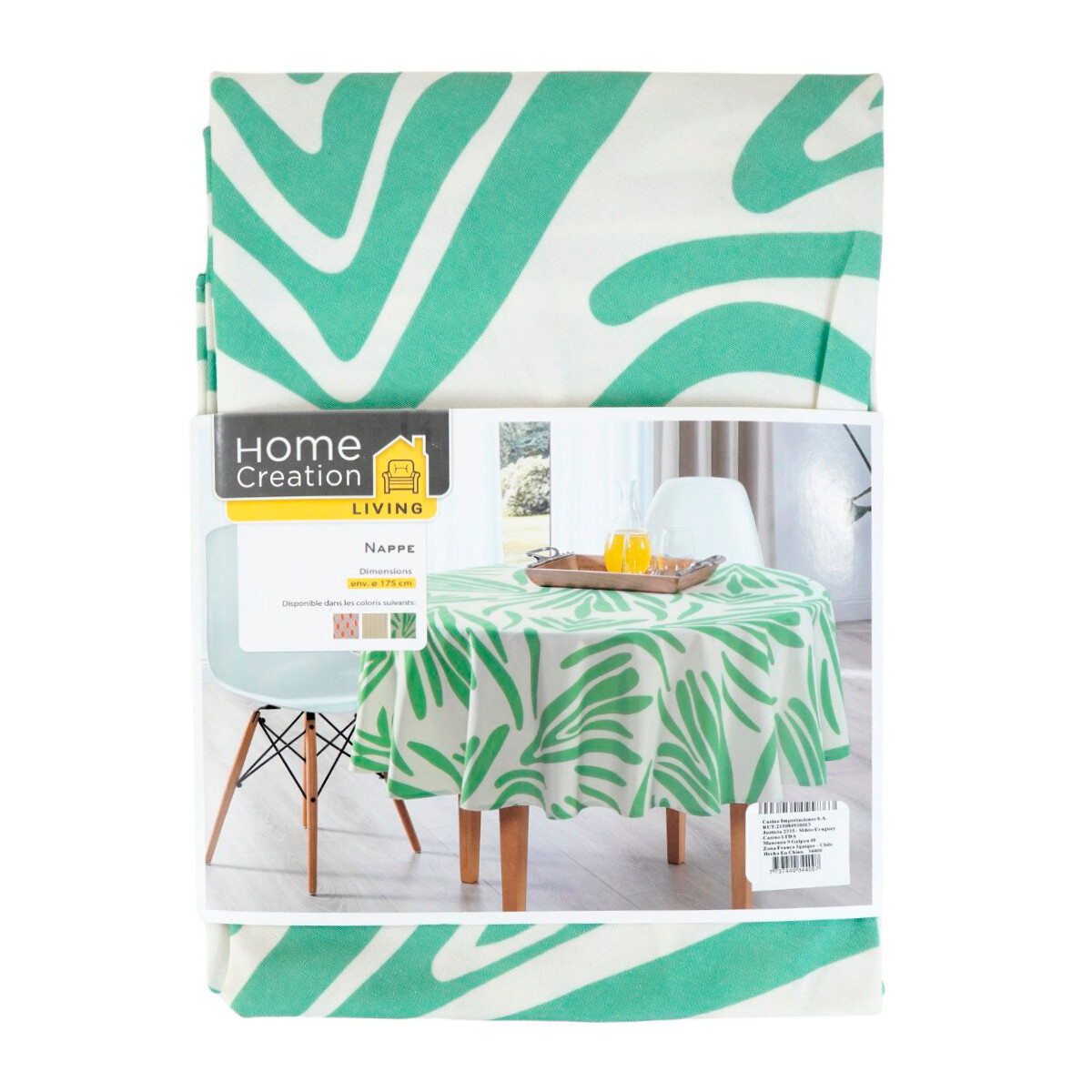 Mantel de polyester diseño green deco 