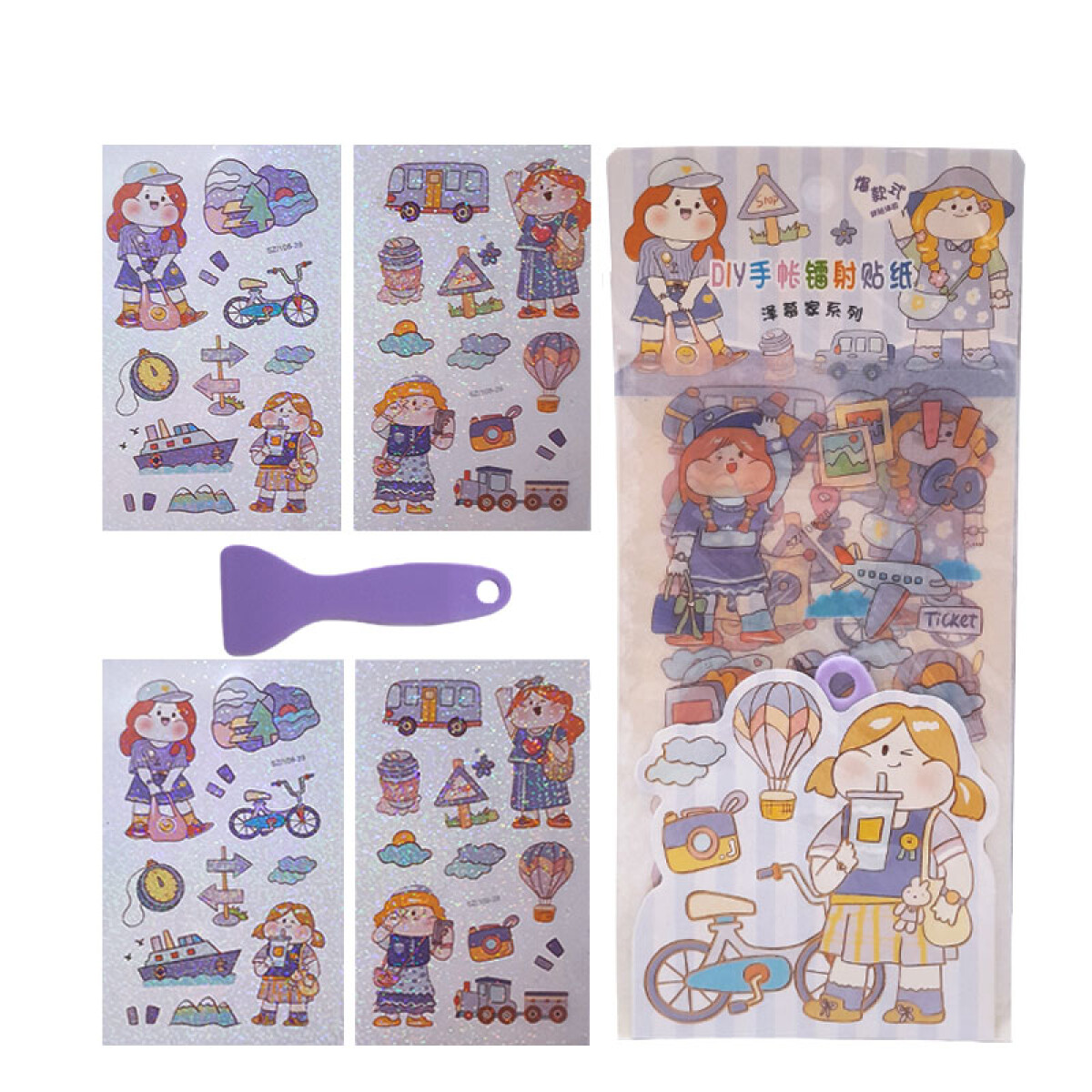 Kit de stickers transparentes con espátula - Kit De Stickers Transparentes Con Espátula 