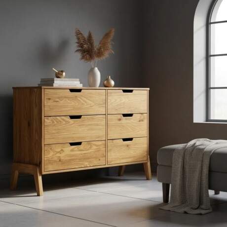 Cómoda Lumax 6 cajones de madera Cómoda Lumax 6 cajones de madera