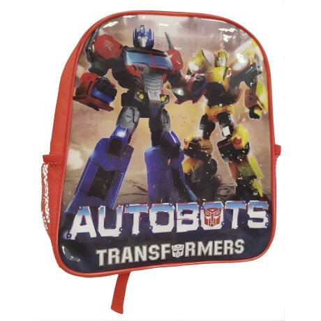 Mochila Infantil Transformers 30x24x20 Cm Transformers Rojo