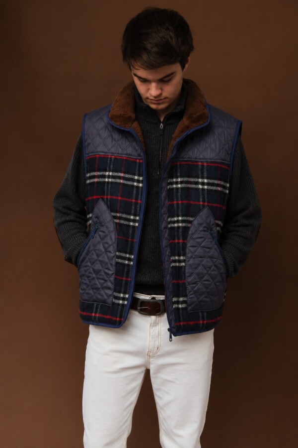 Saddle Vest Men Azul Marino