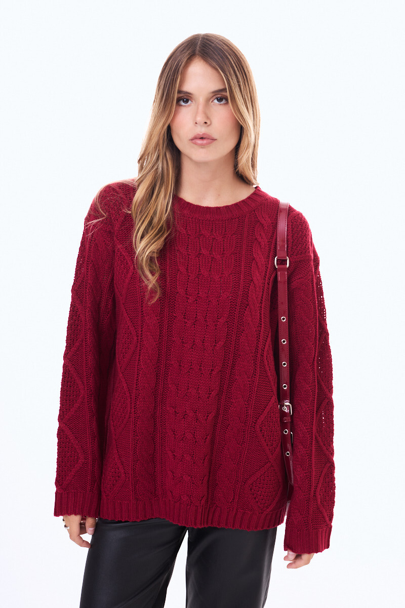 Buzo tejido Garzon Rojo