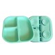 Plato Comida Bebe Infantil Silicona Libre Bpa Con Ventosa Color Verde