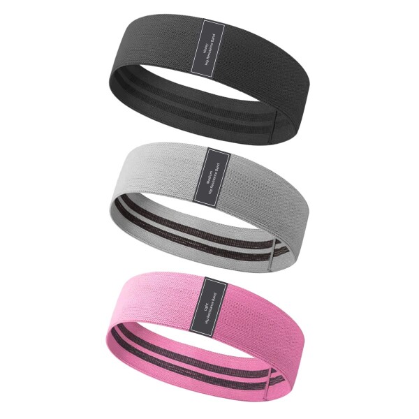Set De 3 Bandas Elásticas De Resistencia Tela Gym Ejercicio BRT001 Set De 3 Bandas Elásticas De Resistencia Tela Gym Ejercicio BRT001