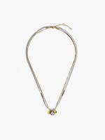 Set De Collares Con Lágrimas - Acero Inoxidable bicolor