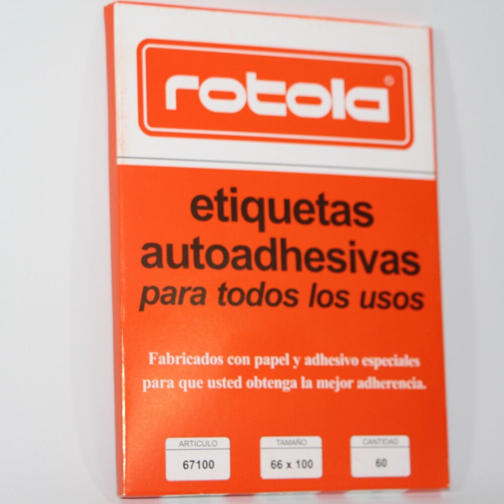 ETIQUETA ROTOLA CAJA X 30 PLANCHAS MODELO 15