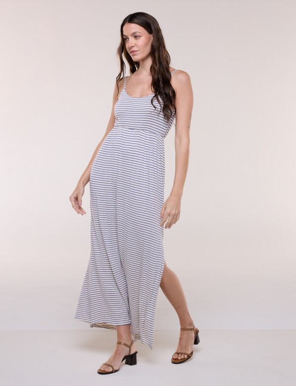 Vestido Maxi Rayas BEIGE
