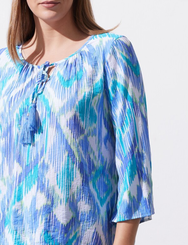 Blusa Gasa MULTI/AZUL