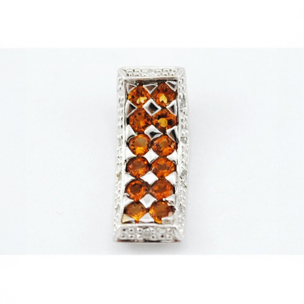 Dije Oro Blanco 18 K Con Brillantes Y Topacios Dije Oro Blanco 18 K Con Brillantes Y Topacios