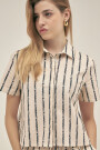 SHORT SLEEVE SHIRT Floral Stripe