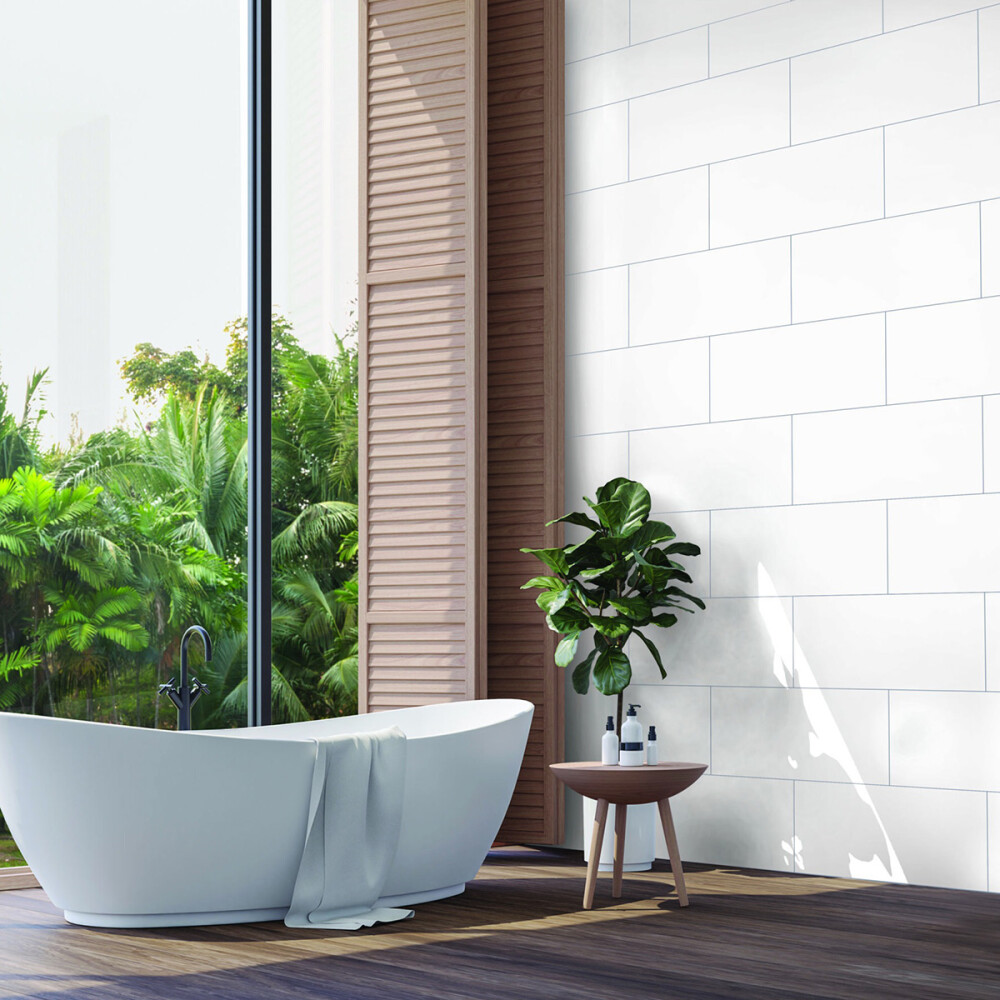 REVESTIMIENTO WHITE MATE PLUS RECTIFICADO "A" 30X58 CM Revestimiento White Mate Plus Rectificado "a" 30x58 Cm